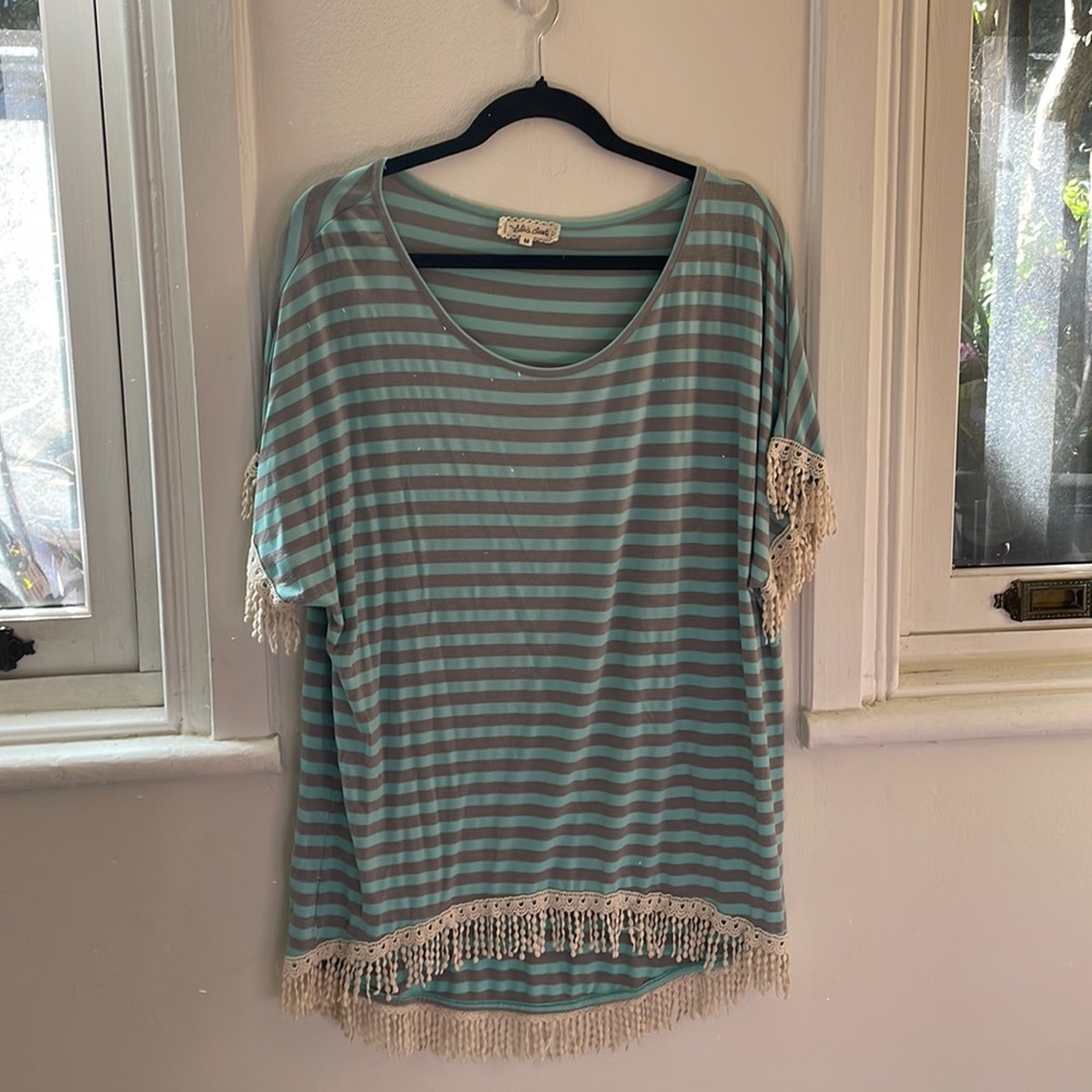 Anthropologie Striped Bohemian Top